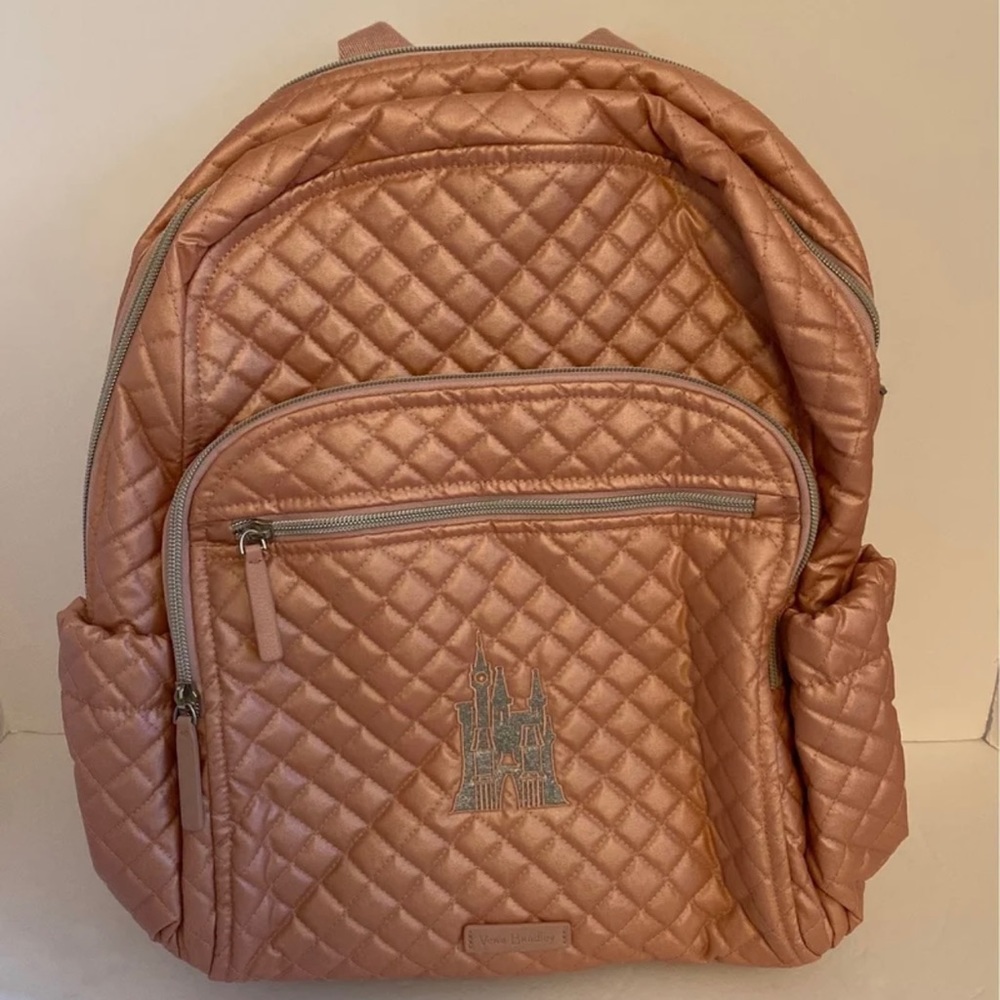 Disney 50th Anniversay Vera Bradley Castle Campus Backpack Rose Quartz
